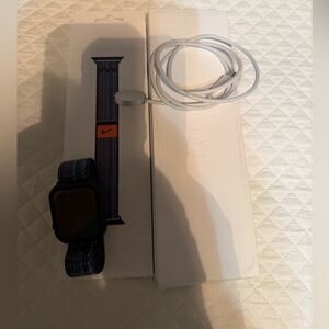 Apple Smartwatch with Blue Nike Band